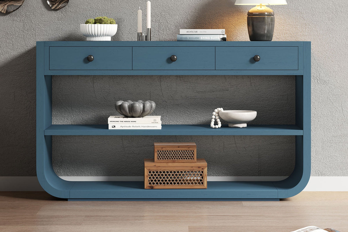 HYLOR Console Table With Shelf