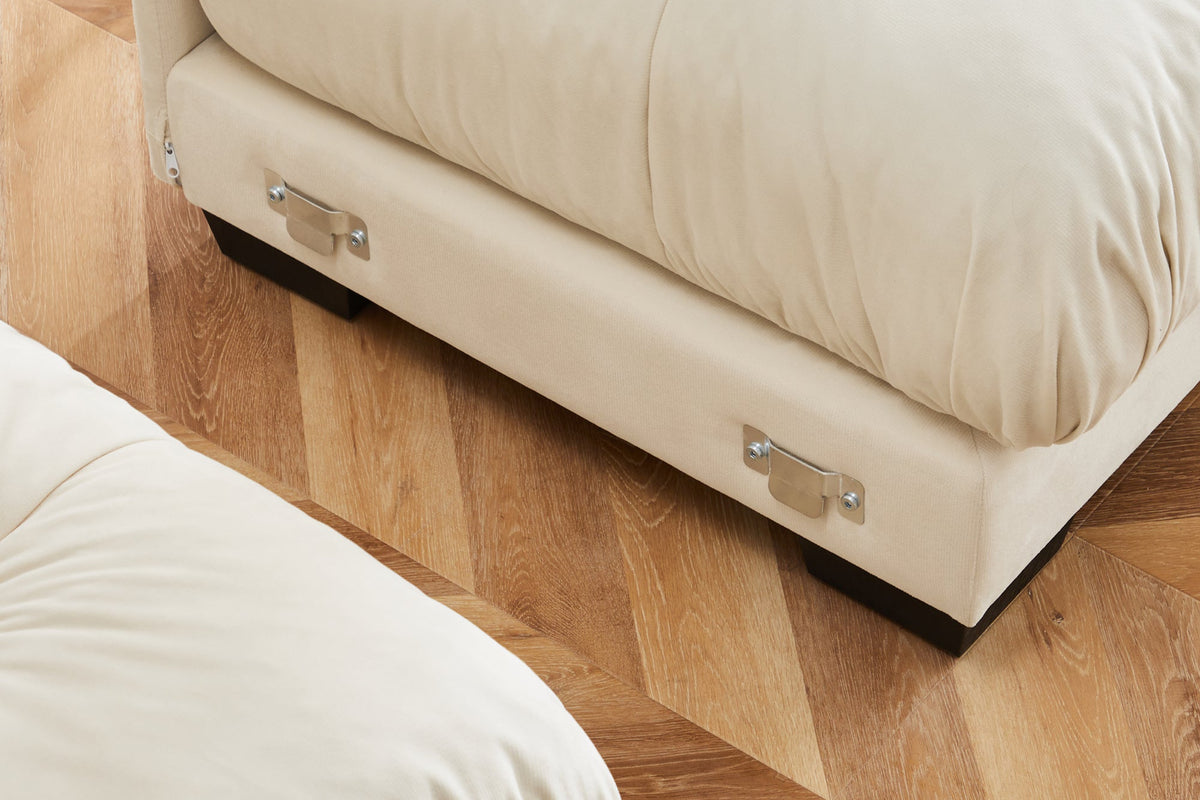 CLOUDIES 94&quot; Loveseat with 2 Ottomans