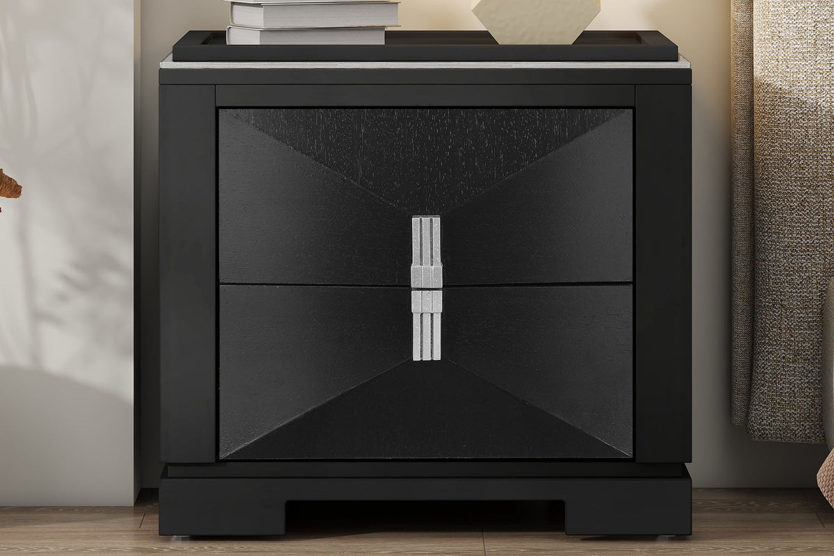 MIRON 2 Drawers Nightstand