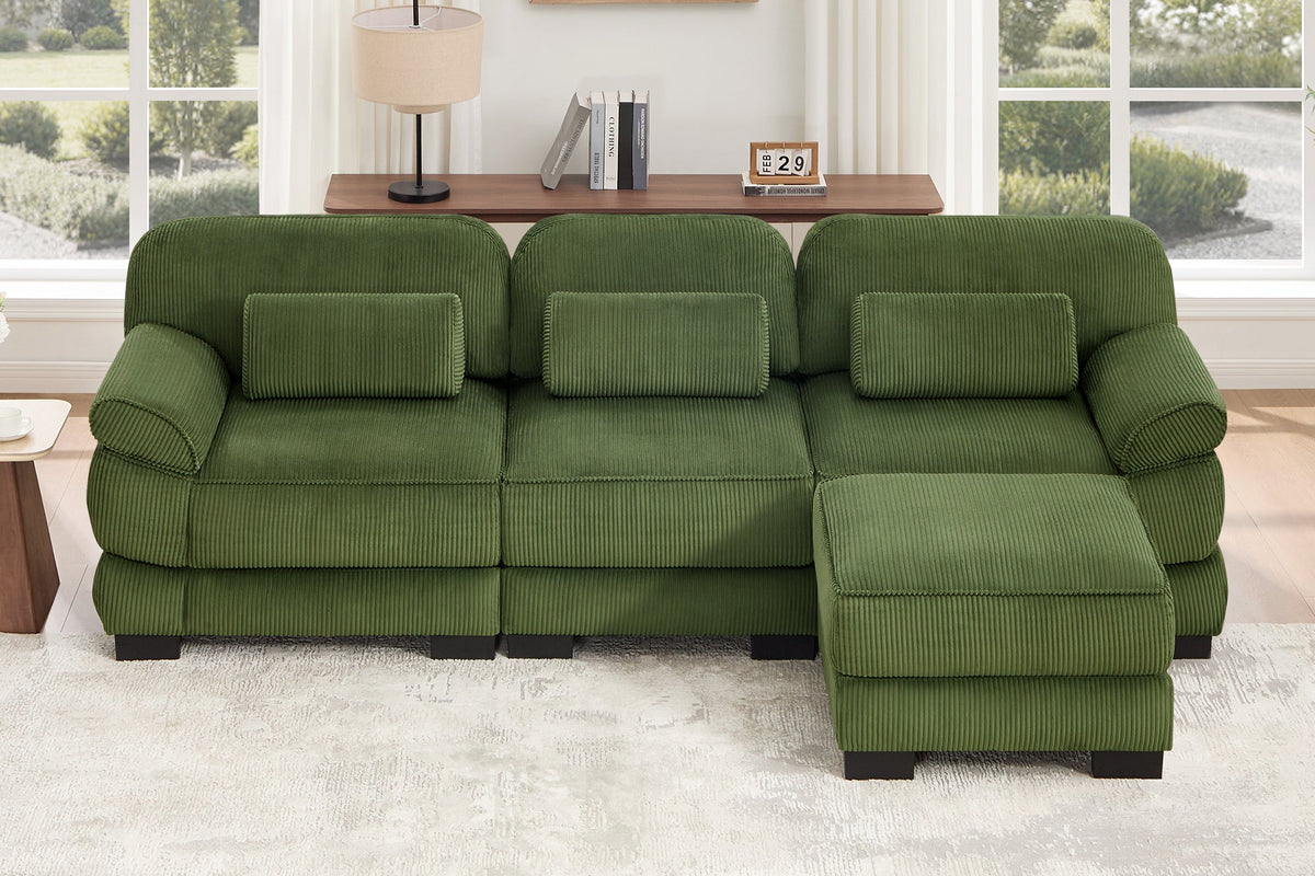MASON 104" 3-Seater Sofa 1 with Ottoman