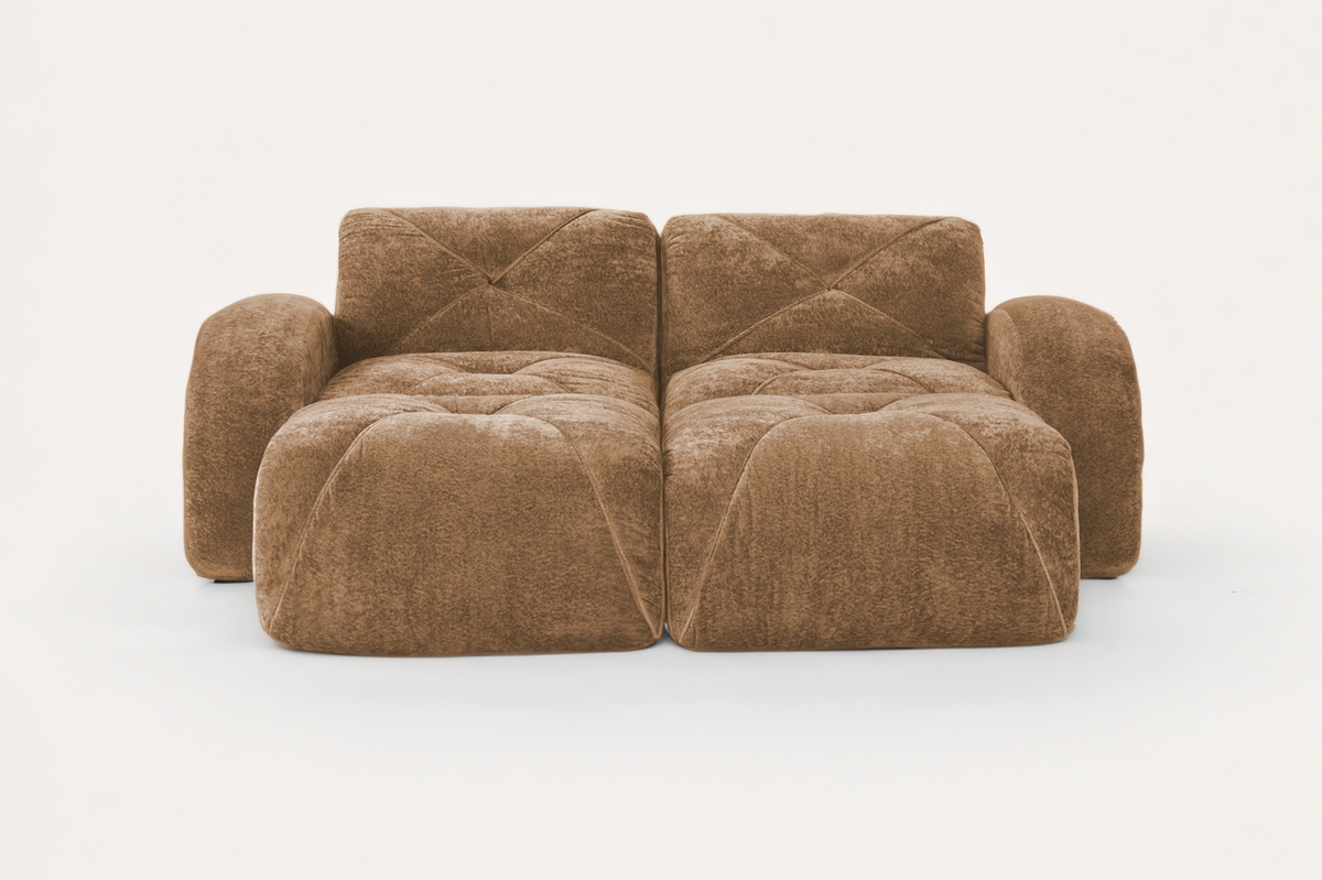 MYLO 80" Loveseat with 2 Ottomans