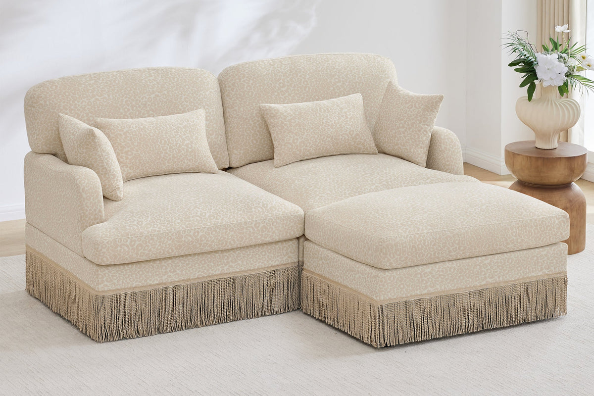 ORLAVO 69" Loveseat With 1 Ottoman