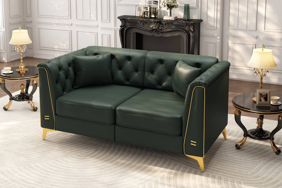 FALVINO Chesterfield 61" Loveseat Sofa