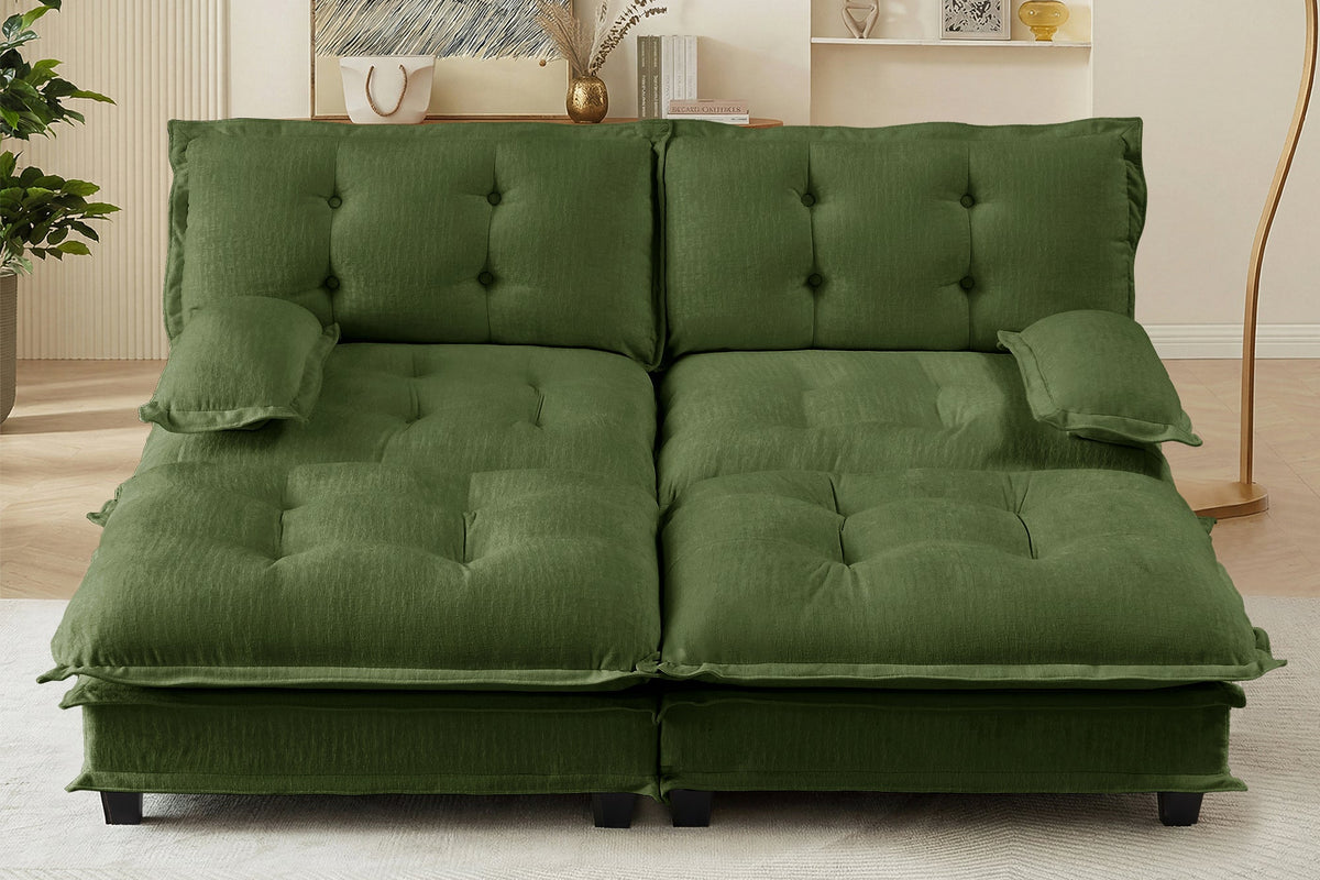 MARLOX 77" Loveseat with 2 Ottomans