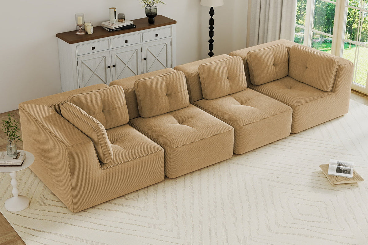 CORDELIA 151" 4-Seater High Armrest Sofa