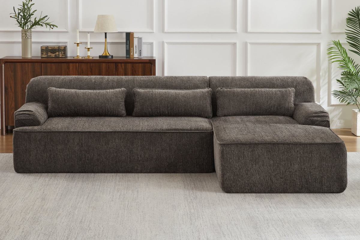 ZELAR 102" Chenille Right Chaise Sofa