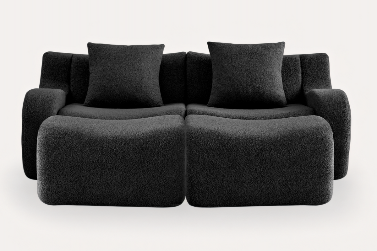 ROMA 82.7" Loveseat with 2 Ottomans