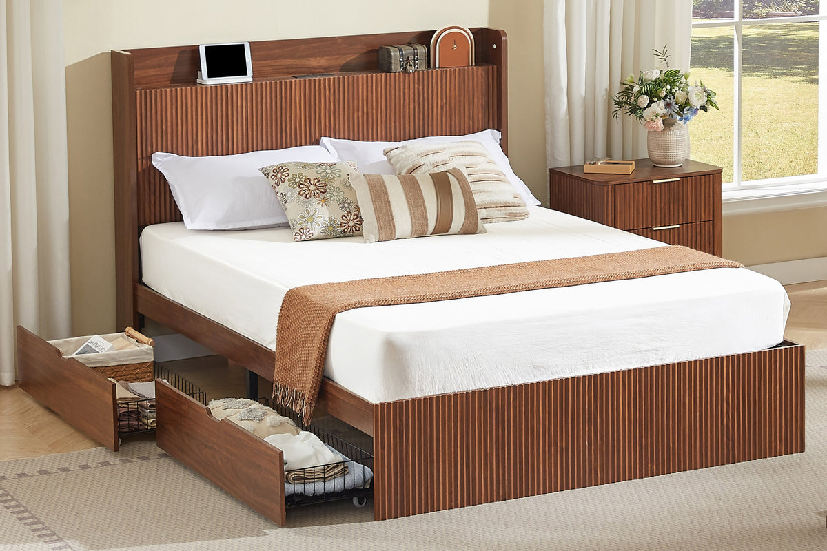 RAVENZO Queen Size Bed Frame