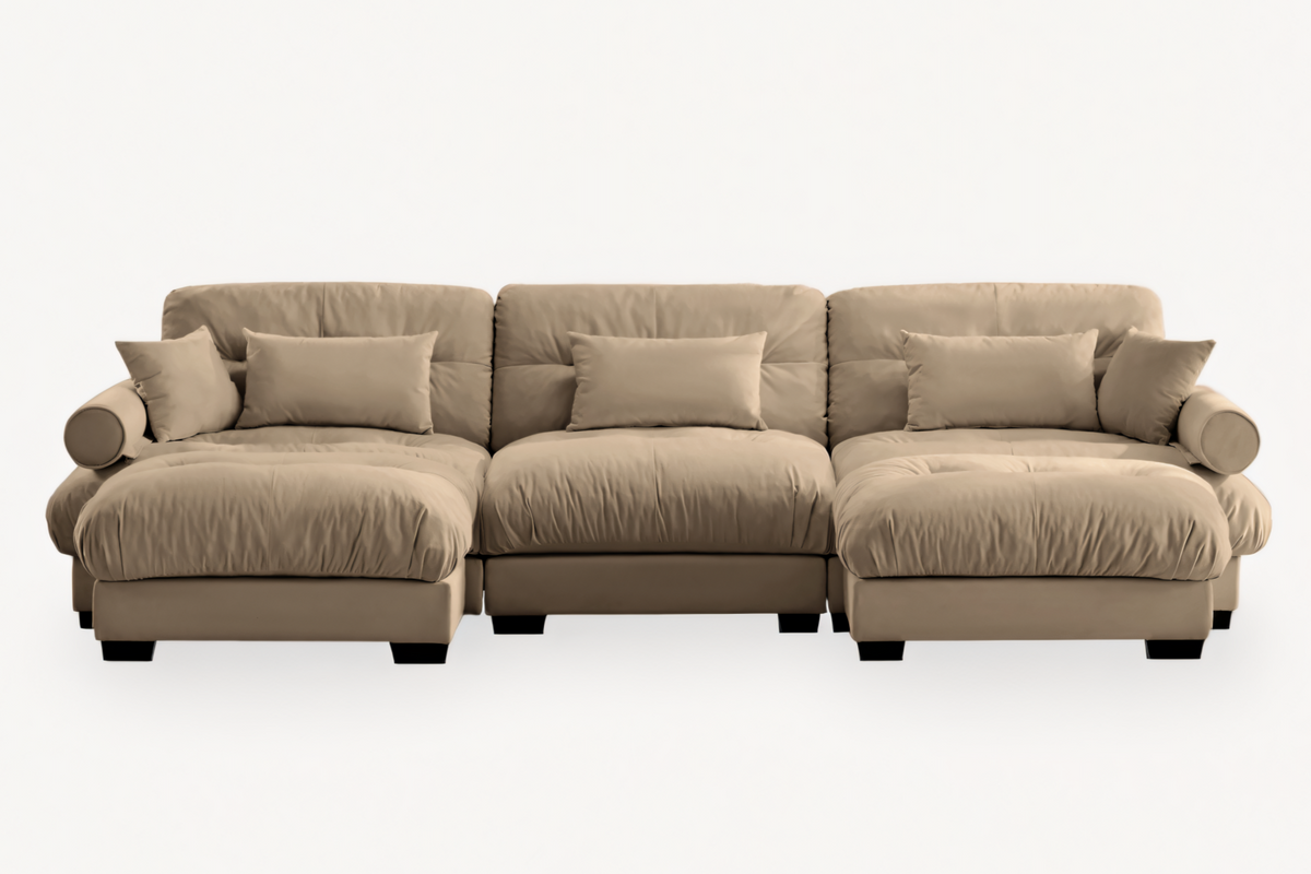 CLOUDIES 134&quot; 3 Seater Sofa with 2 Ottomans