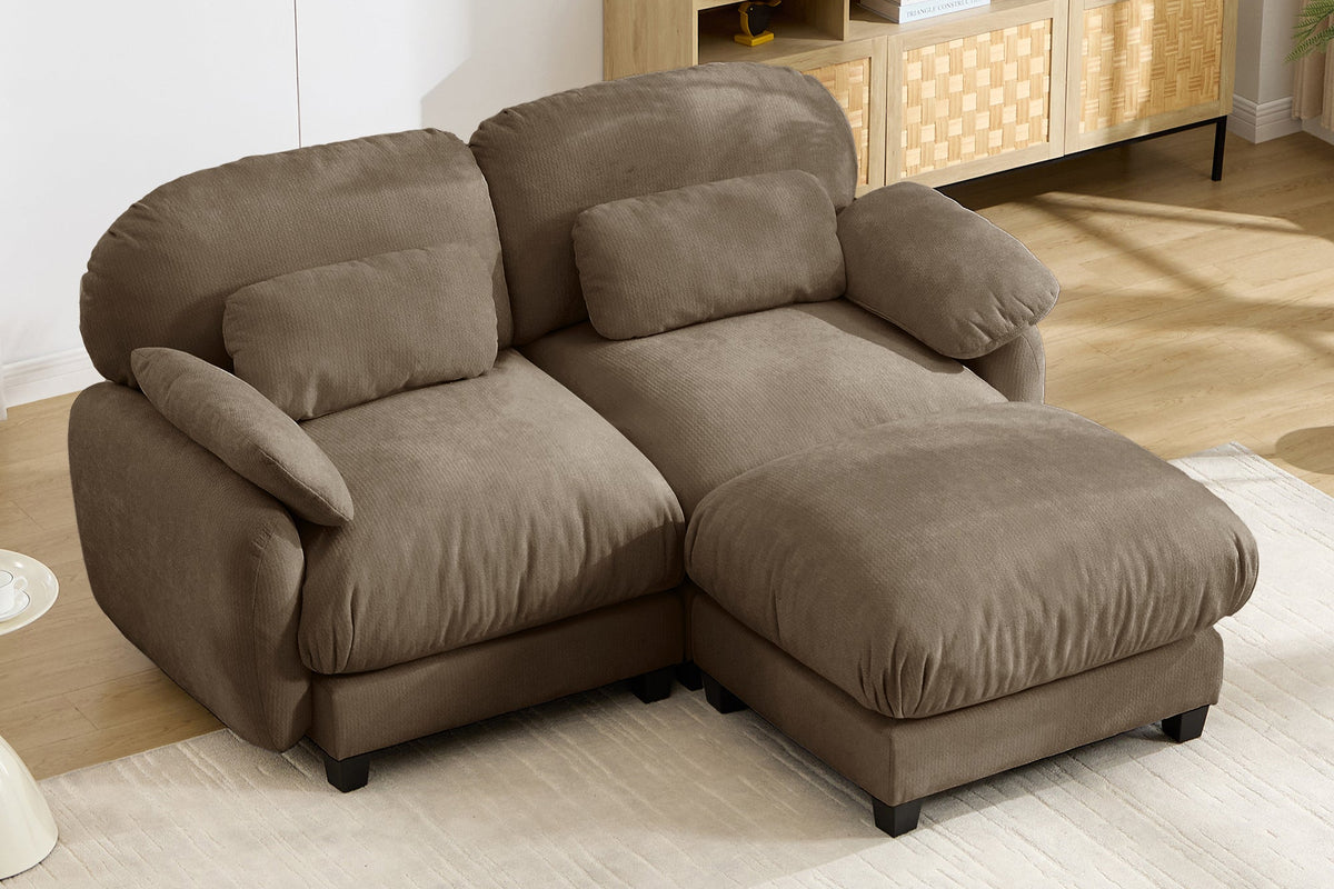 UNIONN 72" Loveseat With 1 Ottoman